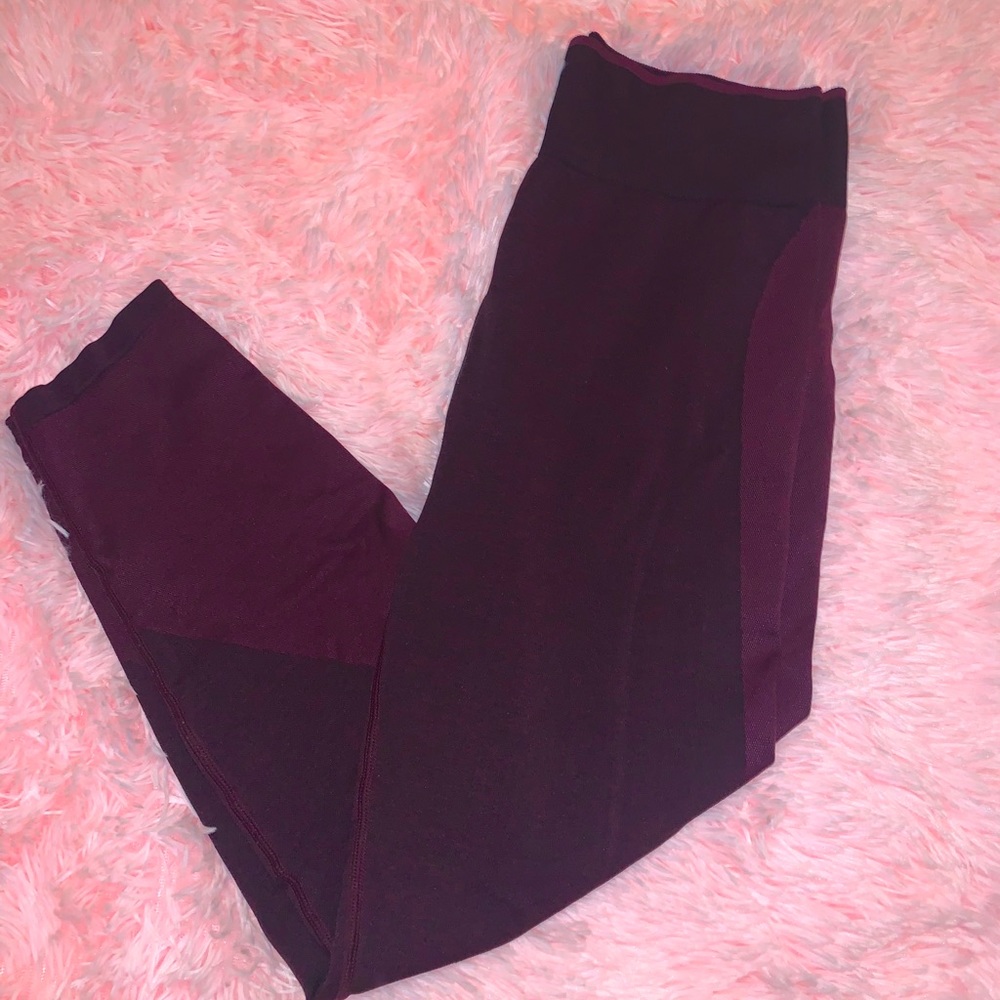 PINK VS maroon leggings/ seamless/ workout